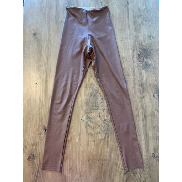 Commando Faux Leather Leggings High Rise Skinny Cocoa Brown Womens S 115807 - Picture 1 of 10